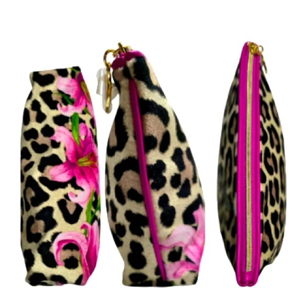 NWOT Estee Lauder Dragonfly Animal Print Cosmetic Makeup Bag
